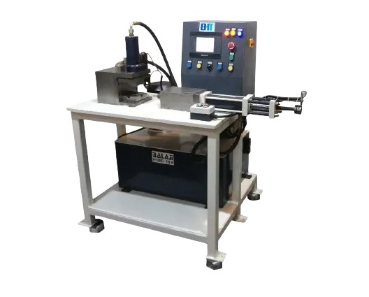 Door Handle Bush Fitting Machine | Precision Hydraulic Press for Brass Sleeve Installation in Hardware, Locks & Architectural Component Assembly.